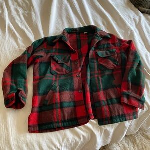 Red and Green Wool Shacket